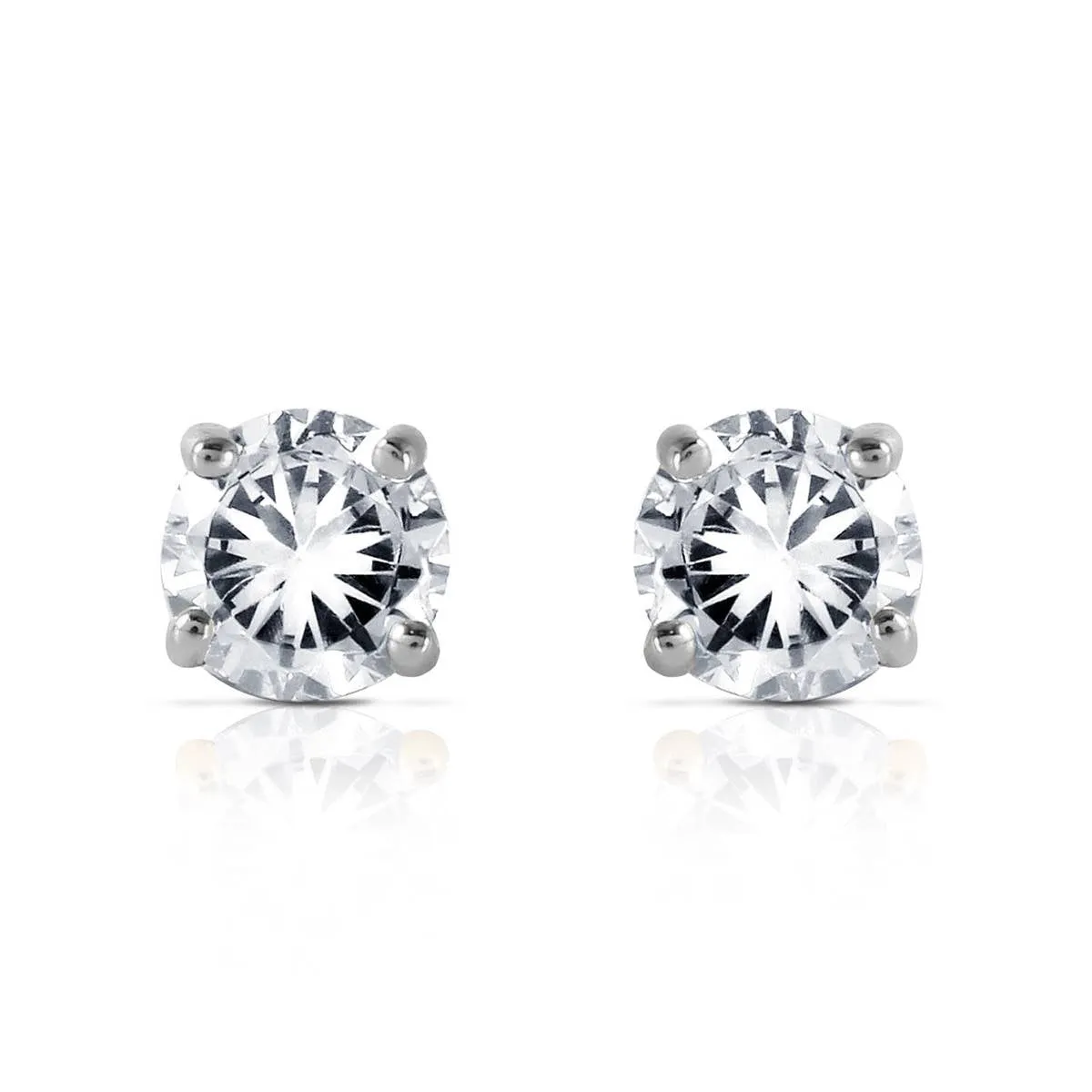 0.3 Carat 14K Solid White Gold Stud Earrings 0.30 Carat Natural Diamond