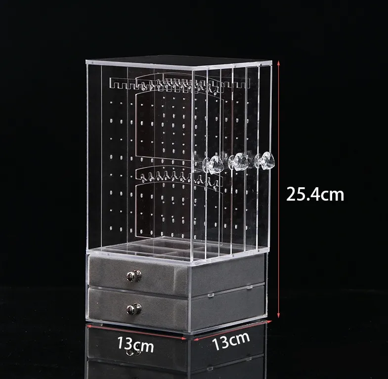 Acrylic Earring Display Holder with Drawers