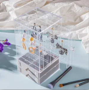 Acrylic Earring Display Holder with Drawers