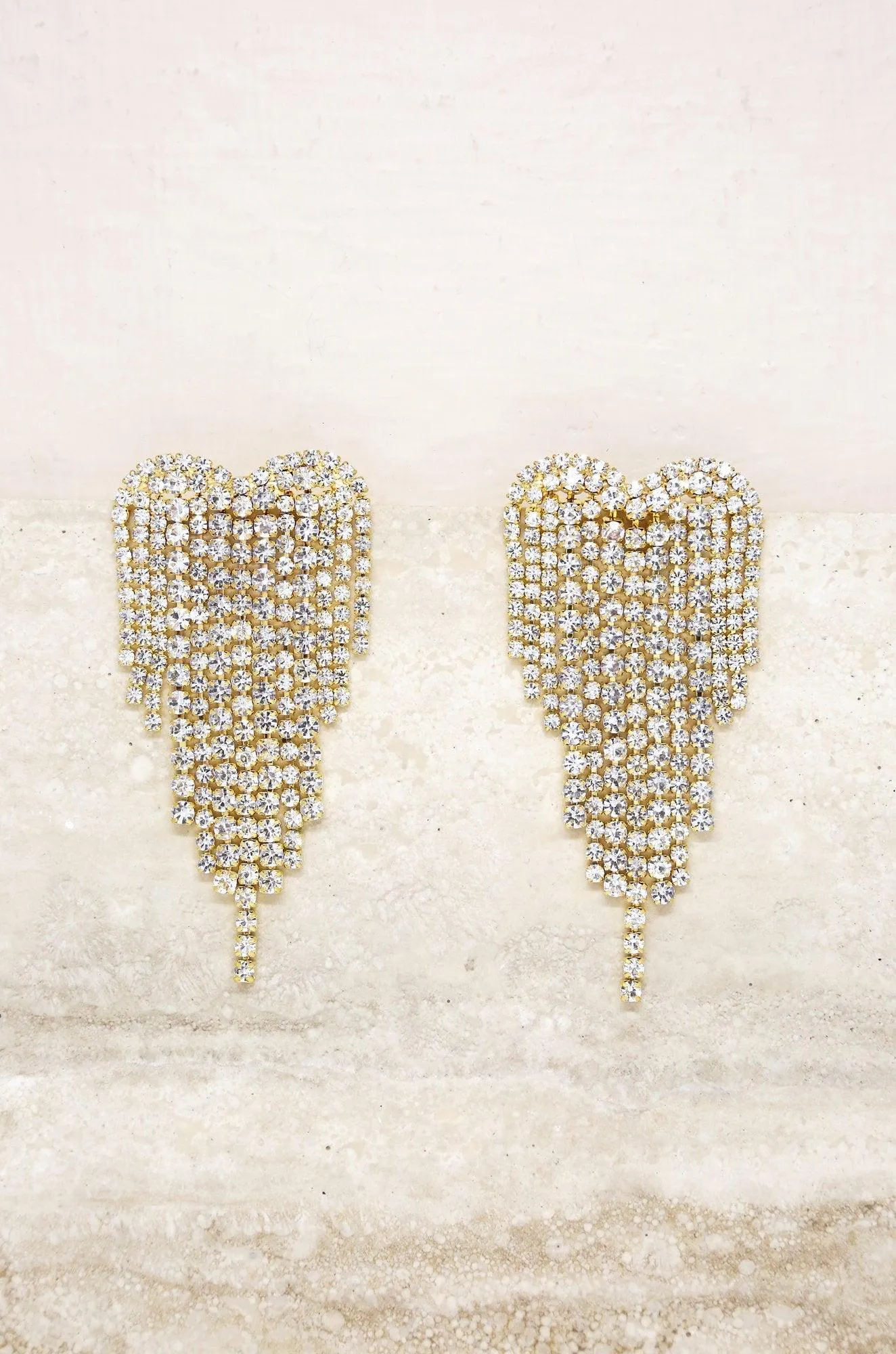 Crystal Fringe Earrings - 18k Gold Plated