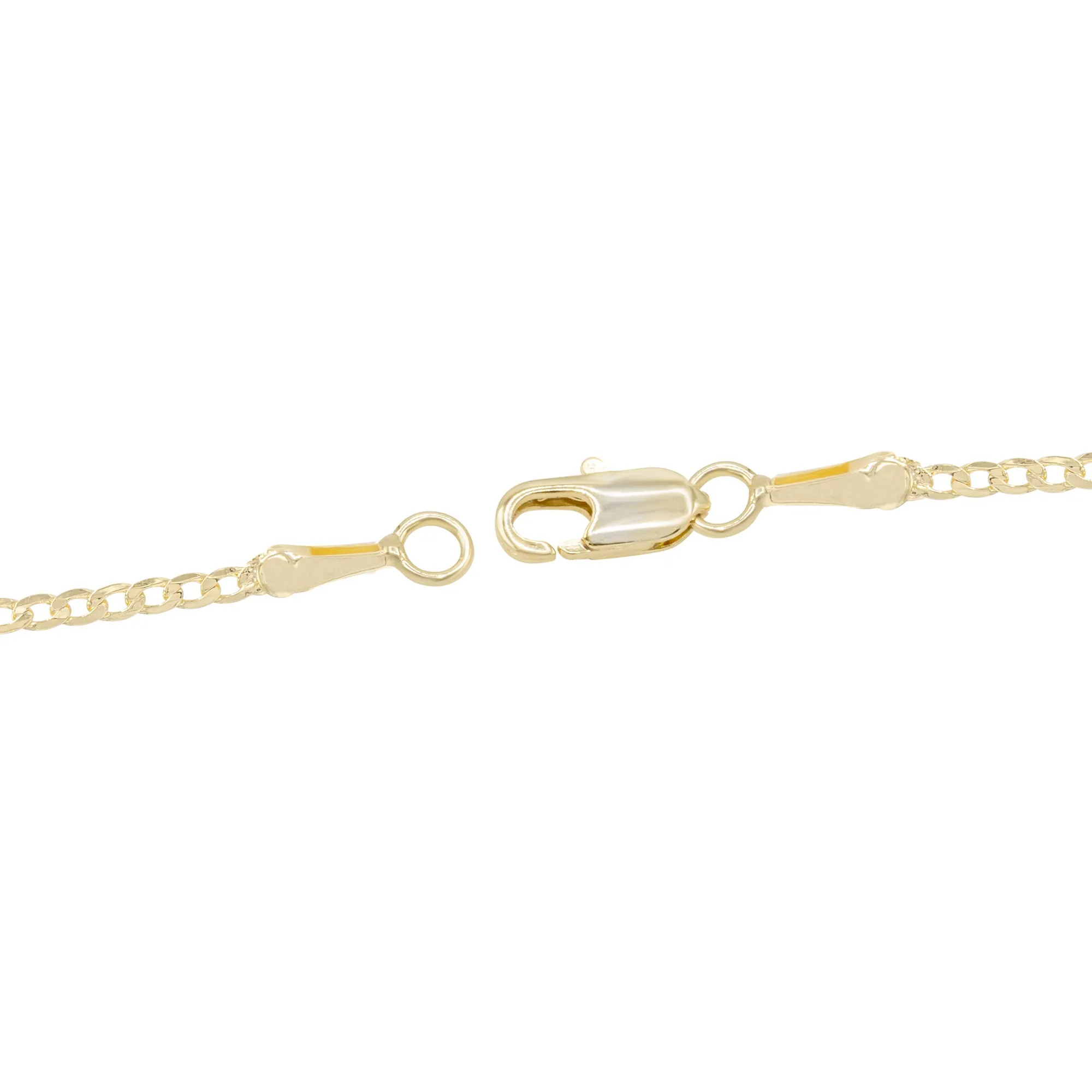 Cubic Zirconia Devil Anchor Pendant 14K Gold Filled Necklace Set