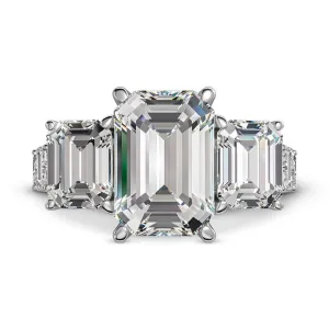 Emerald Cut White Diamond Ring