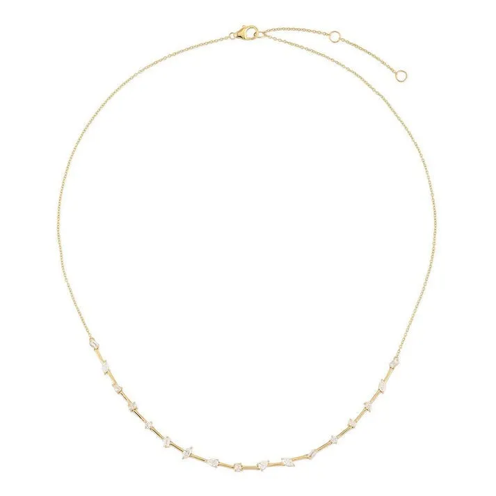 Fancy Diamond Aura Station Necklace