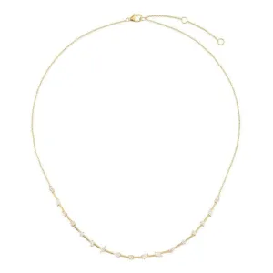 Fancy Diamond Aura Station Necklace