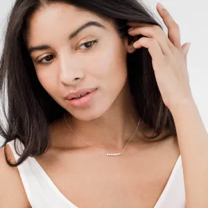 Freshwater Pearl Bar Necklace - 'Sia'