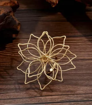 Gold Statement Floral Ring