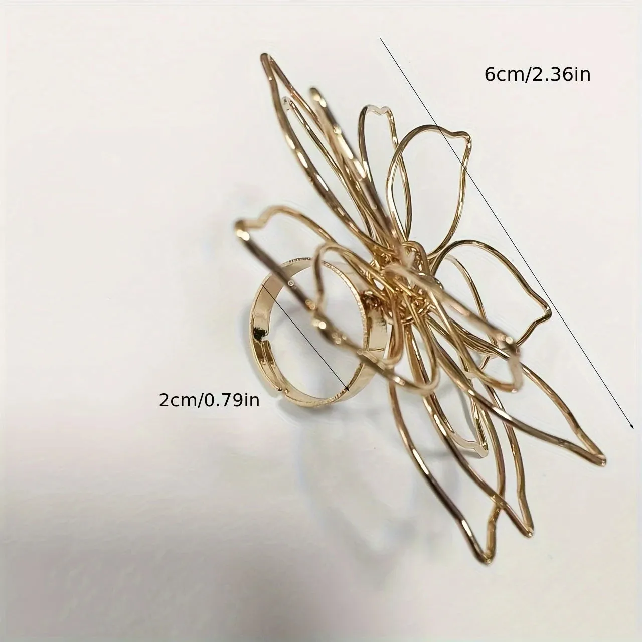 Gold Statement Floral Ring