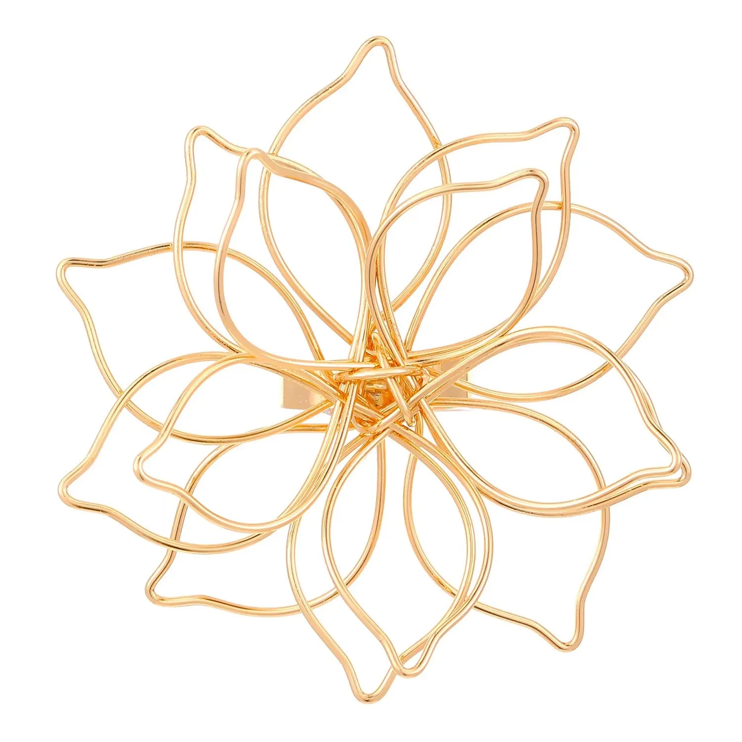 Gold Statement Floral Ring