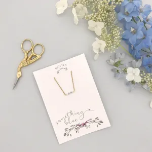 'Something blue' gift gold necklace - 'Mollie'