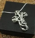 Sterling Silver Mexico Cross Necklace