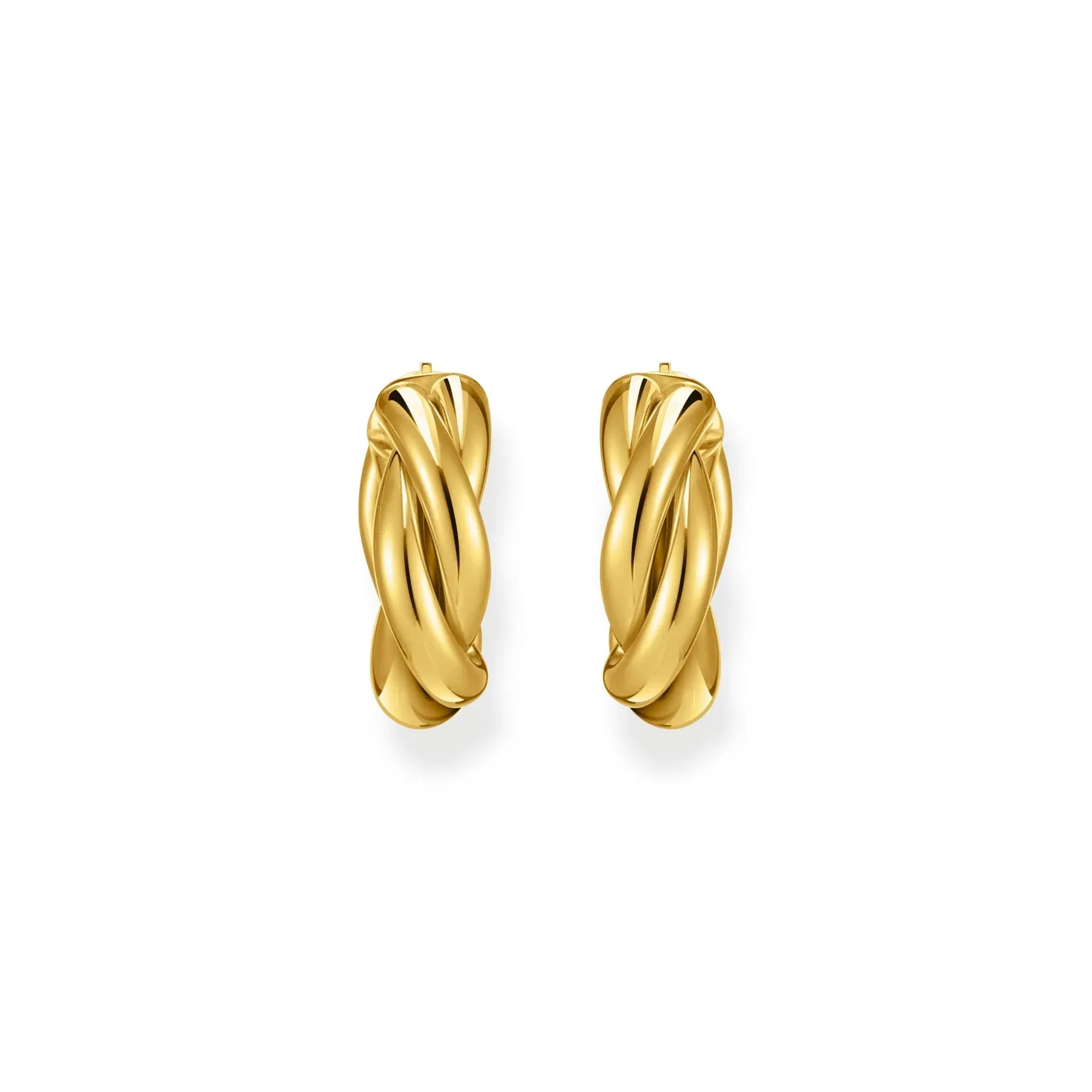 Thomas Sabo Gold Plated Intertwined Hoop Earrings