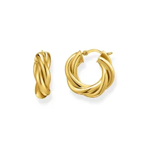 Thomas Sabo Gold Plated Intertwined Hoop Earrings