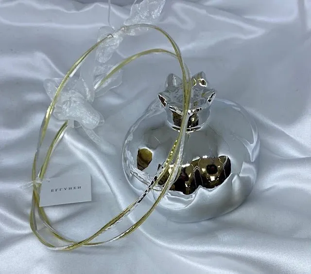 Wedding Crowns (Stefana) -  Silver Hammered Gold Glitz