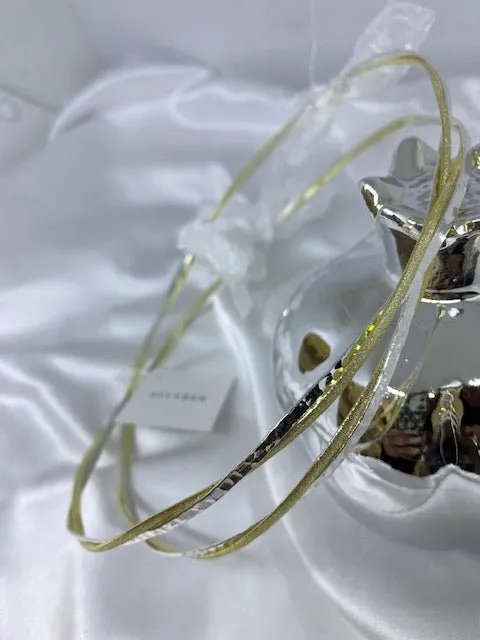 Wedding Crowns (Stefana) -  Silver Hammered Gold Glitz