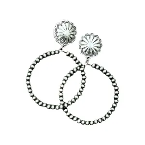 Women's Isac Trading Navajo Pearl Hoop Earrings 723369